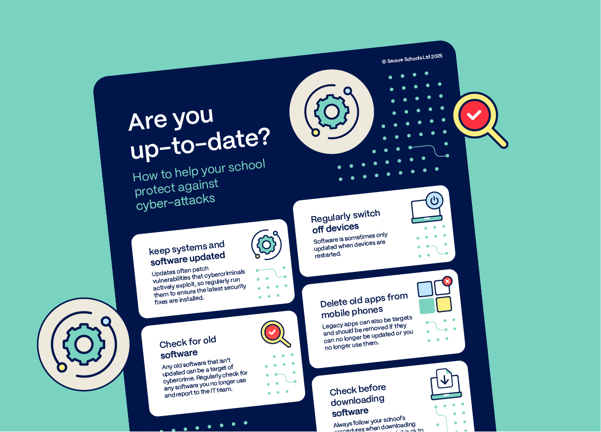 Thumbnail image of a school cybersecurity poster titled 