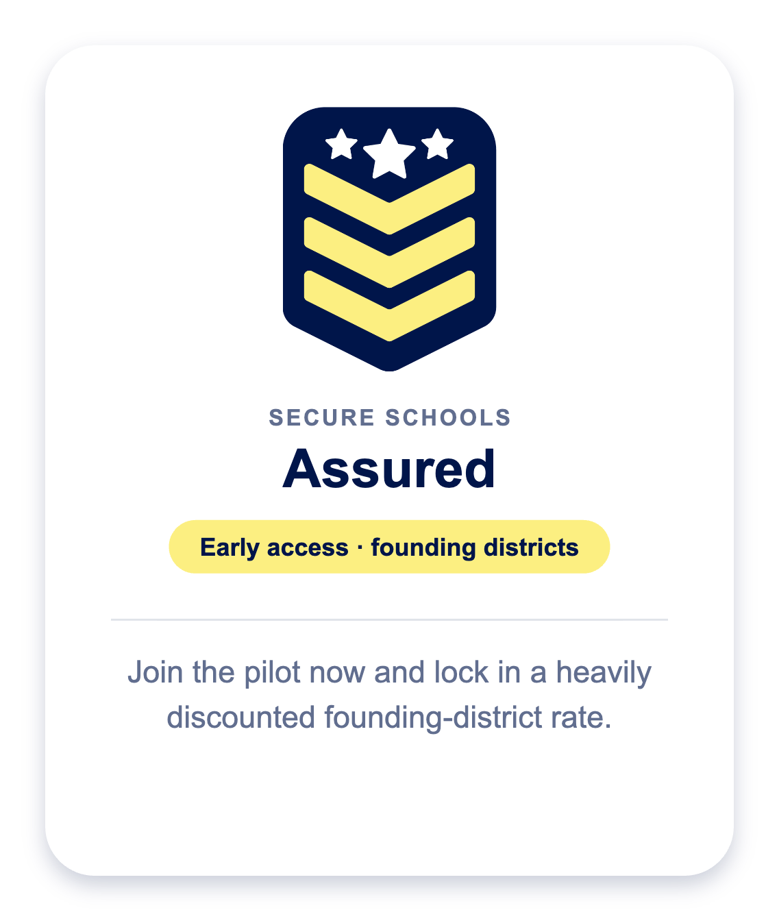 Assured badge card