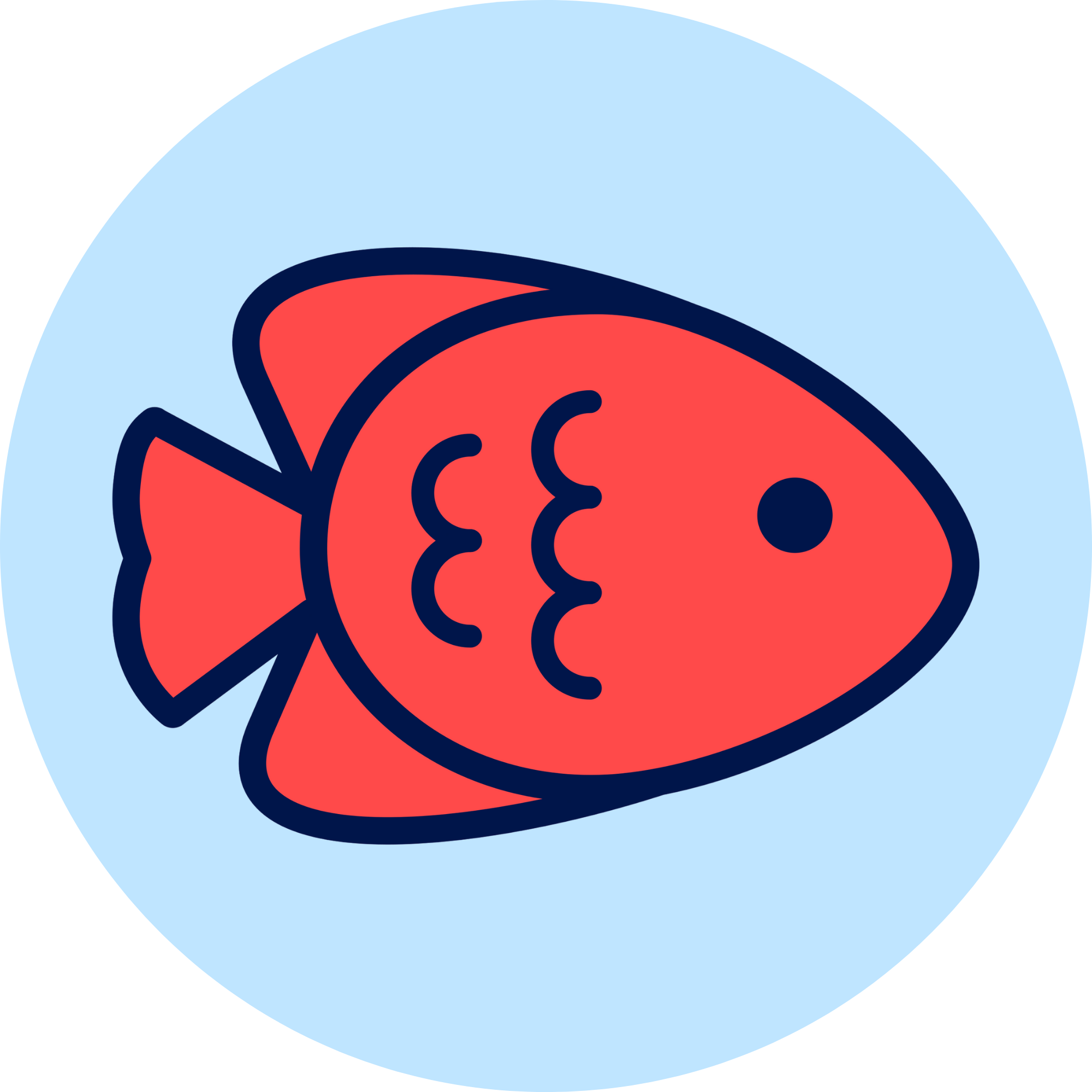 The red Secure Schools fish on a blue background.